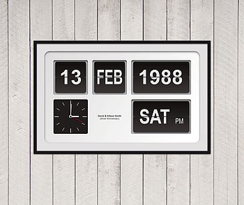 Personalised Flip Clock Special Date Print, 3 of 4