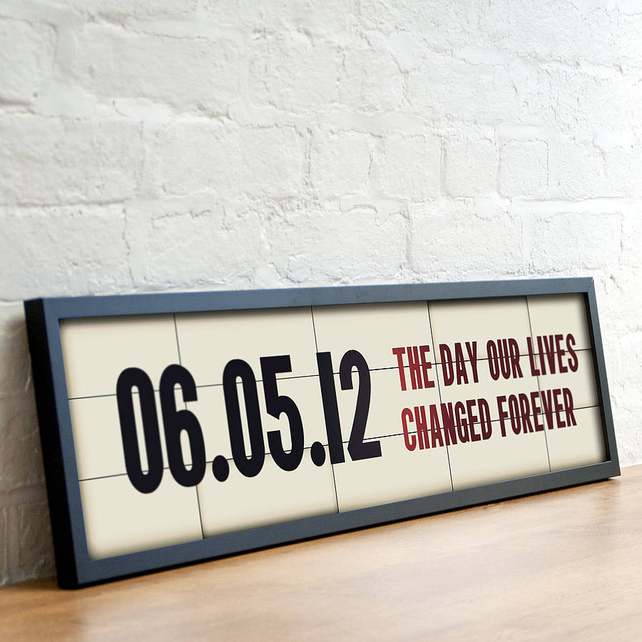 Personalised Flip Clock Print– The Drifting Bear Co