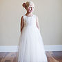 Cotton And Tulle Dress With Wide Lace Belt, thumbnail 5 of 5