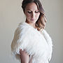 Feathered Wedding Cape, thumbnail 1 of 4