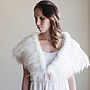 Feathered Wedding Cape, thumbnail 2 of 4