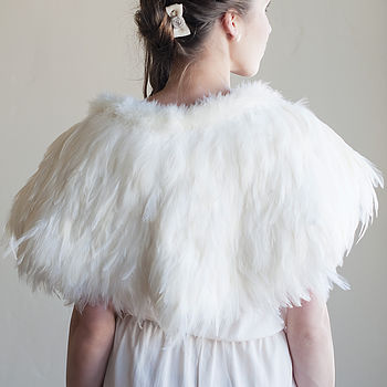 Feathered Wedding Cape, 4 of 4