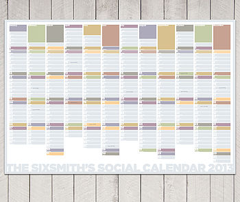 Personalised Family Wall Planner By Yours for Keeps
