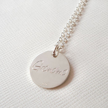 Sterling Silver Grandma Nana Necklace 