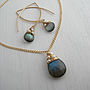 Labradorite Necklace And Earrings Set, thumbnail 1 of 6