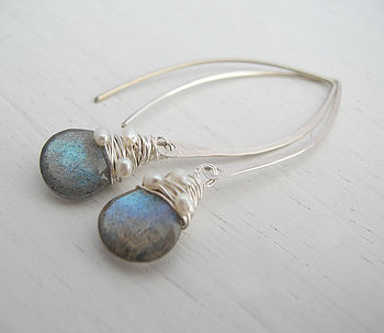 Labradorite Necklace And Earrings Set, 3 of 6