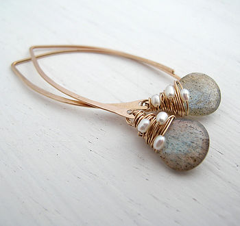 Labradorite Necklace And Earrings Set, 4 of 6