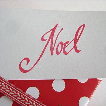 Set Of Five Noel Christmas Gift Tags, 2 of 2