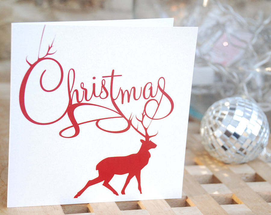 Pack Of Eight Reindeer Christmas Cards By Mooks Design
