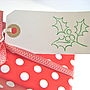 Set Of Five Christmas Holly Gift Tags, thumbnail 1 of 4