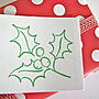 Set Of Five Christmas Holly Gift Tags, thumbnail 2 of 4