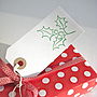 Set Of Five Christmas Holly Gift Tags, thumbnail 3 of 4