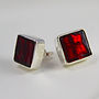 Murano Glass Square Silver Stud Earrings, thumbnail 6 of 12