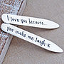 Personalised Silver Shirt Collar Stiffeners, thumbnail 1 of 7