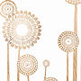 Wood Print Wild Flowers Wall Stickers, thumbnail 3 of 5