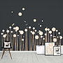Wood Print Wild Flowers Wall Stickers, thumbnail 4 of 5