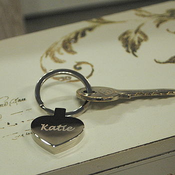 Personalised Silver Heart Key Ring, 2 of 4