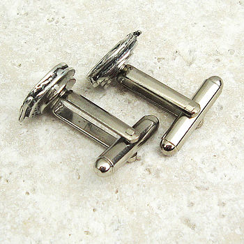 Fly Fishing Reel Cufflinks Antiqued Pewter, 2 of 2