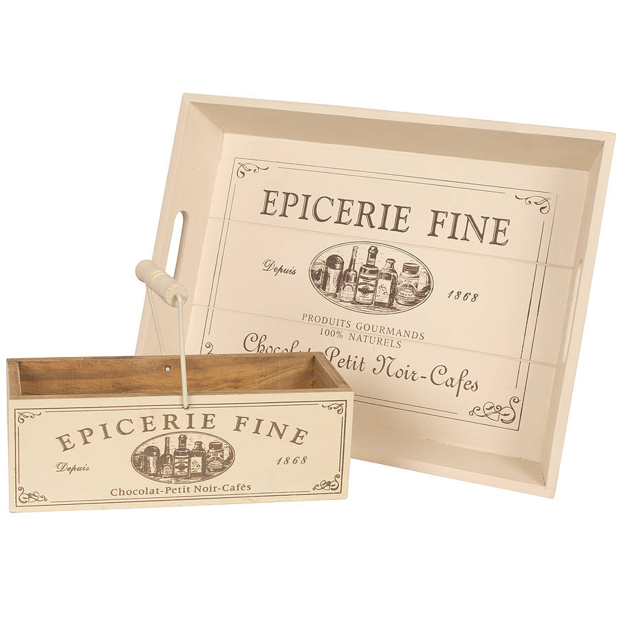 French Gourmet Serving Tray Or Caddy By Dibor