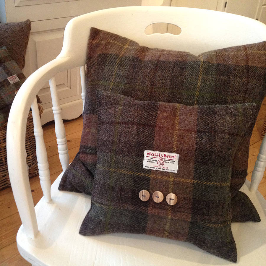 Autumn Bracken Harris Tweed Cushion, 1 of 8