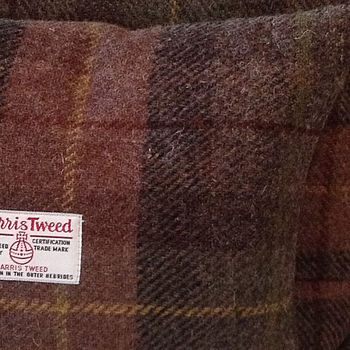 Autumn Bracken Harris Tweed Cushion, 3 of 8
