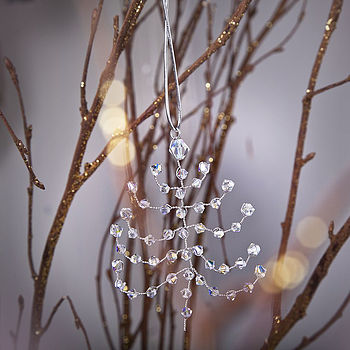 handmade crystal christmas tree decoration by rosie willett designs ...