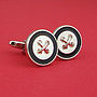 Stitched Button Cufflinks Retro Style, thumbnail 1 of 2