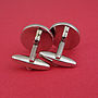 Stitched Button Cufflinks Retro Style, thumbnail 2 of 2