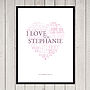 Personalised Typographic Heart Print, thumbnail 4 of 6