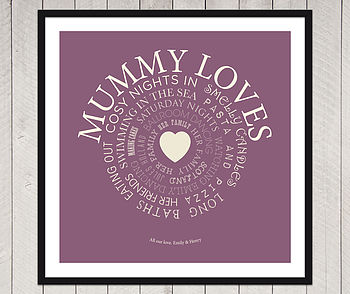 Personalised 'Mum Loves' Print, 2 of 7