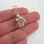 Moonstone And Pearl Leaf Hoops, thumbnail 3 of 6