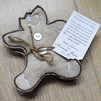 Eco Gerry The Ginger Bread Man Decoration, 6 of 6