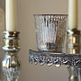 Ribbed Glass Tea Light Holders Silver, thumbnail 6 of 6
