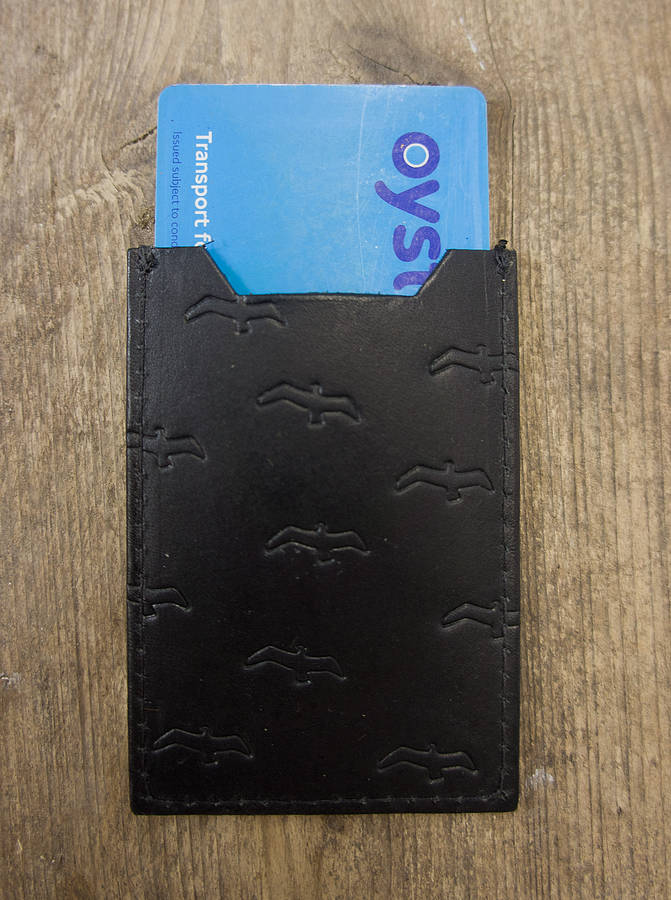 Bird Embossed Leather Travel Card Holder By Selina Cheong