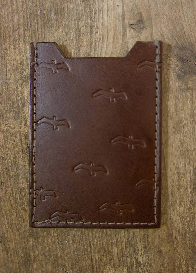 Bird Embossed Leather Travel Card Holder By Selina Cheong