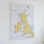 Nautical Chart On Canvas Of The British Isles 30x40', thumbnail 1 of 2