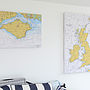 Nautical Chart On Canvas Of The British Isles 30x40', thumbnail 2 of 2