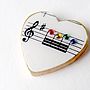 Music Heart Brooch With Rainbow Rhinestones, thumbnail 2 of 4