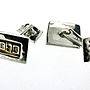 Silver And Gold Vermeil Personalised Cufflinks, thumbnail 2 of 5