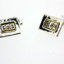 Silver And Gold Vermeil Personalised Cufflinks, thumbnail 3 of 5