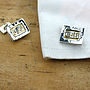 Silver And Gold Vermeil Personalised Cufflinks, thumbnail 4 of 5