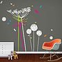 Dandelions And Cowparsley Wall Stickers, thumbnail 1 of 3