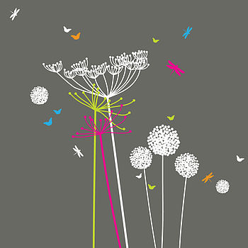 Dandelions And Cowparsley Wall Stickers, 2 of 3