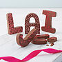 Patterned Milk Chocolate Letter, thumbnail 4 of 10