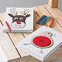 Personalised Embroidered Robin Or Reindeer Notepad, thumbnail 1 of 4