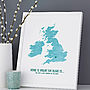 Personalised 'Where The Heart Is' UK Map Print, thumbnail 1 of 4