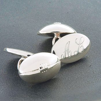Personalised Rugby Ball Cufflinks, 2 of 9