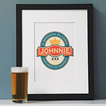 Personalised Beer Label Print, 3 of 5