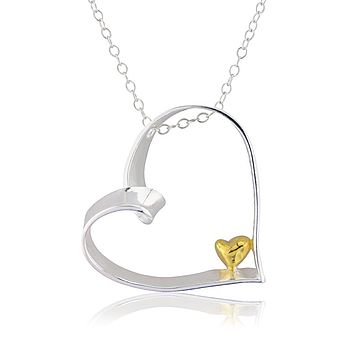 I Carry Your Heart Silver And Gold Necklace, 2 of 5