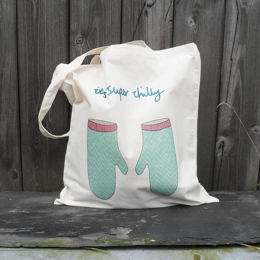 Personalised Winter Mittens Tote Bag By Hannah Stevens
